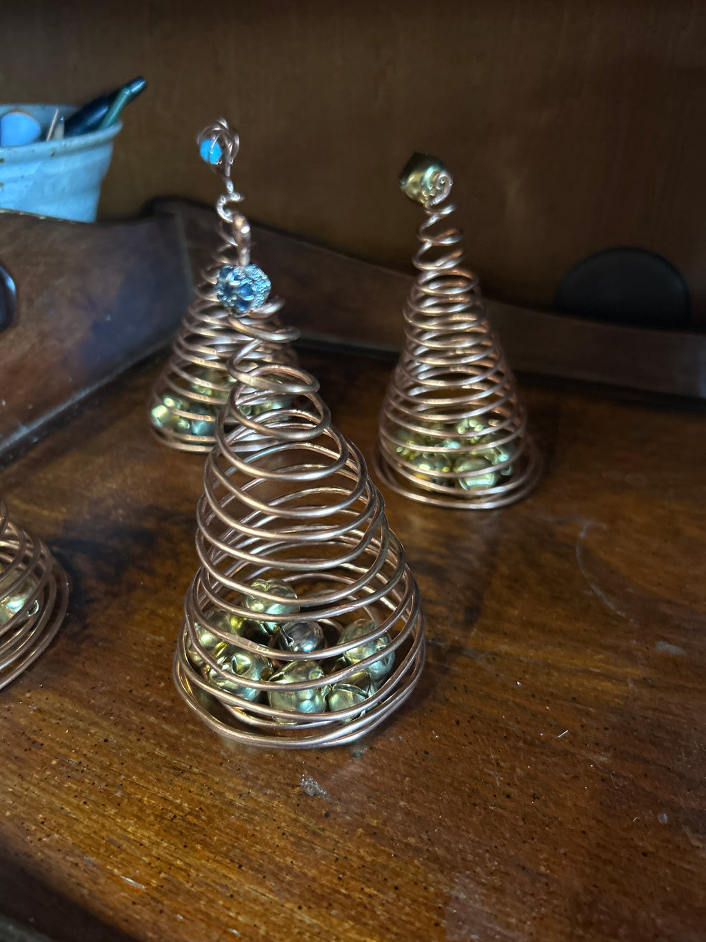 Copper bouncy jingle trees