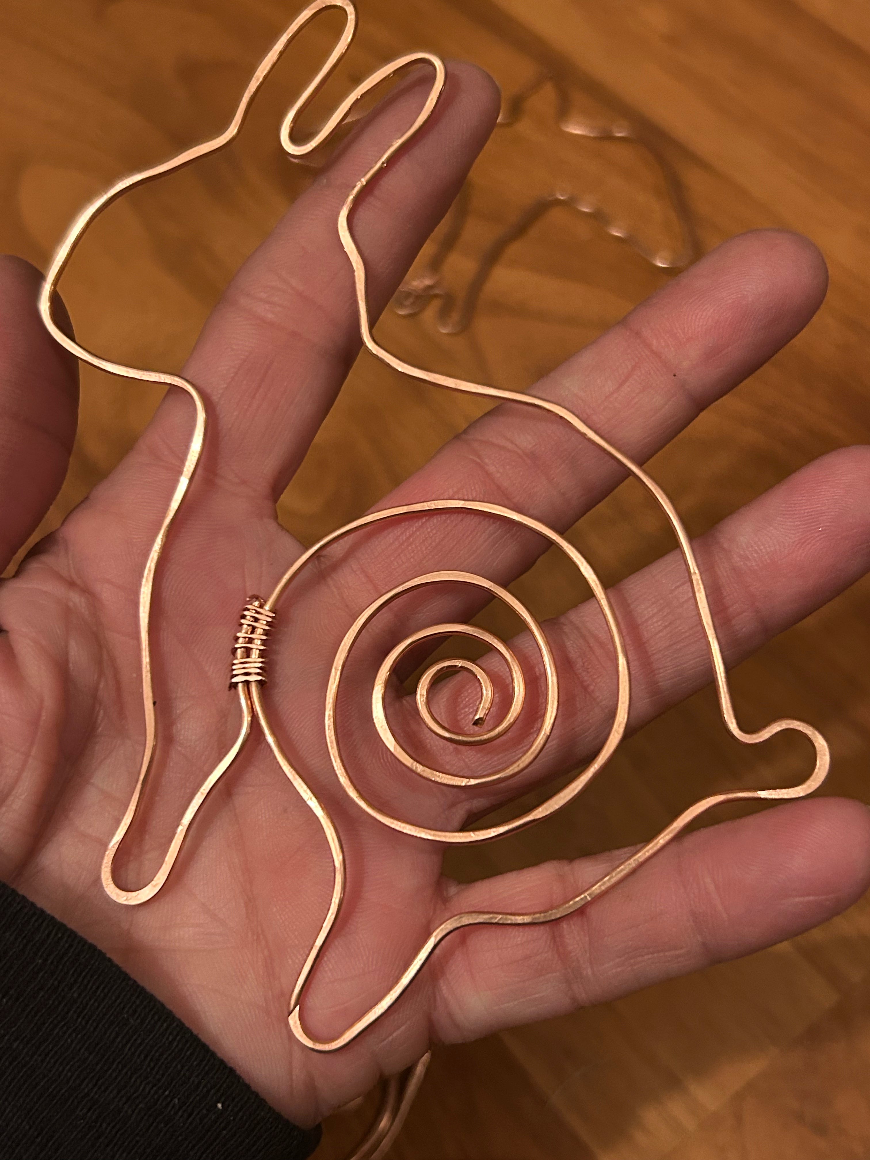 Copper Bunny Bookmark