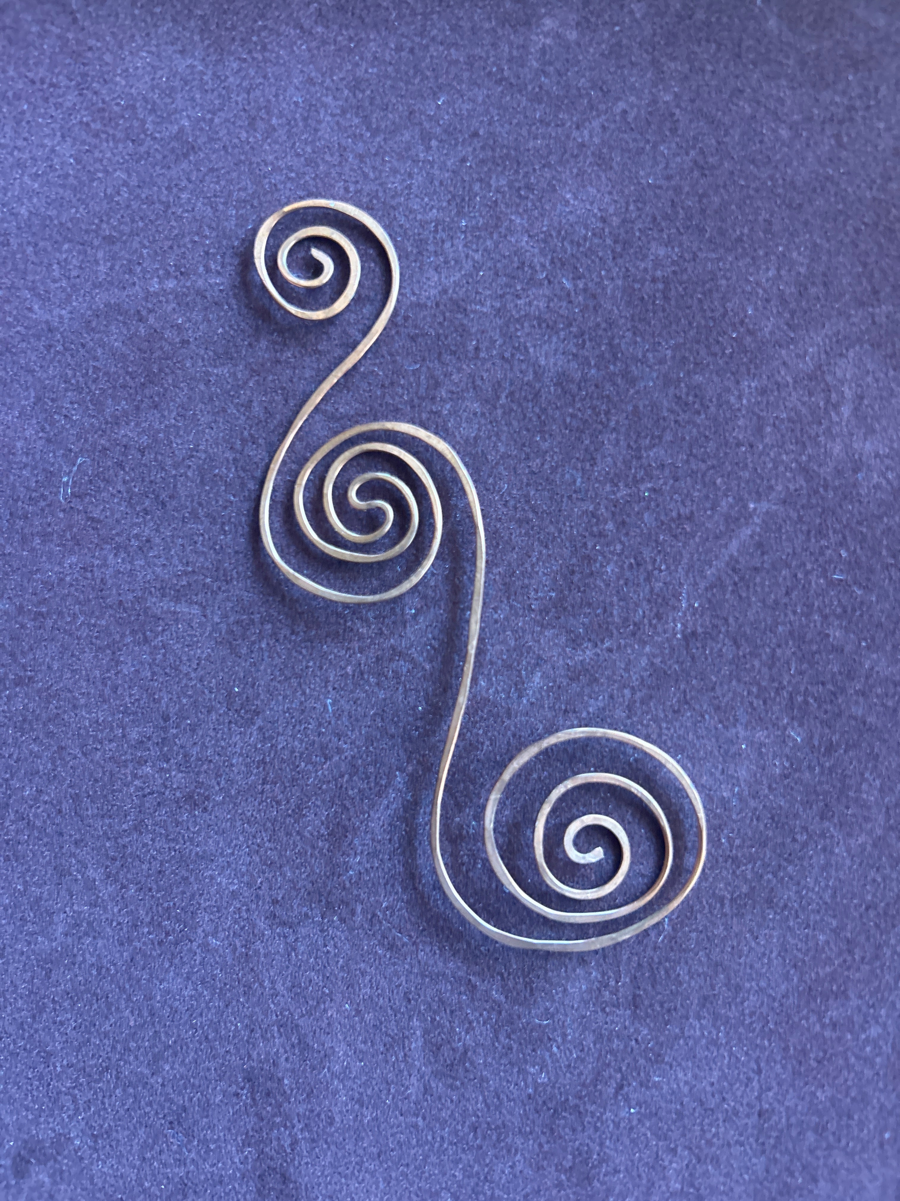 Copper triple swirl Bookmark