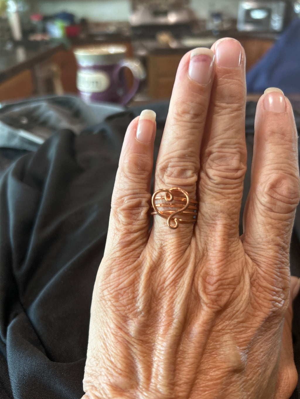 Copper Heart Ring