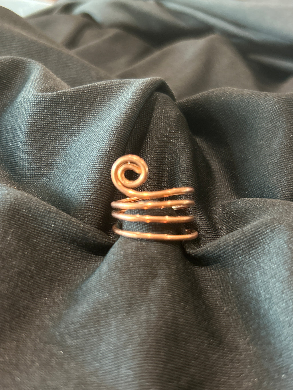 Copper Extended Swirl Ring