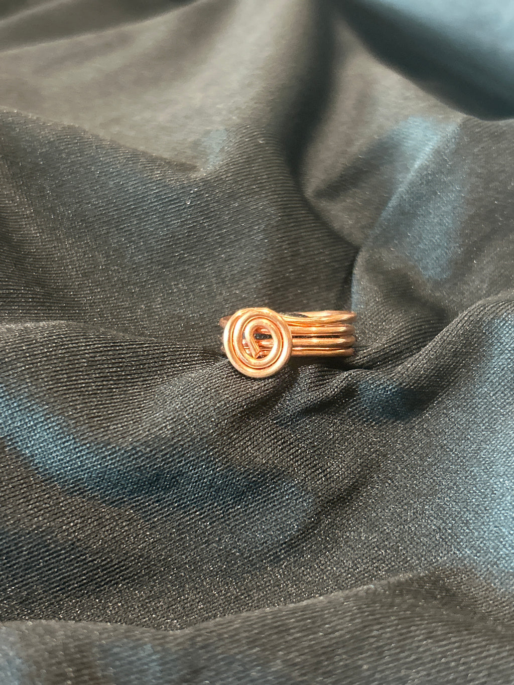 Copper Swirl Pinky Ring