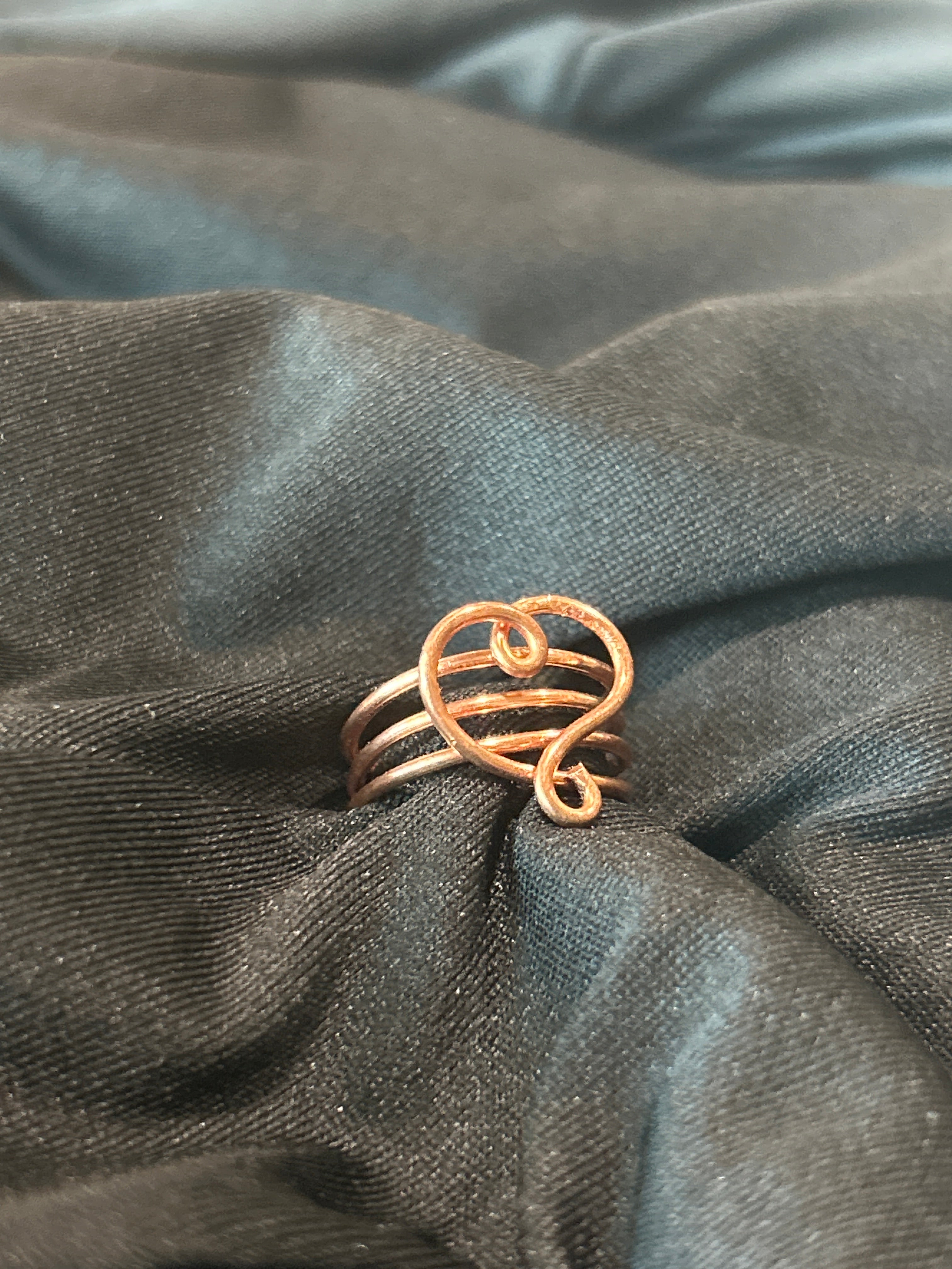 Copper Heart Ring