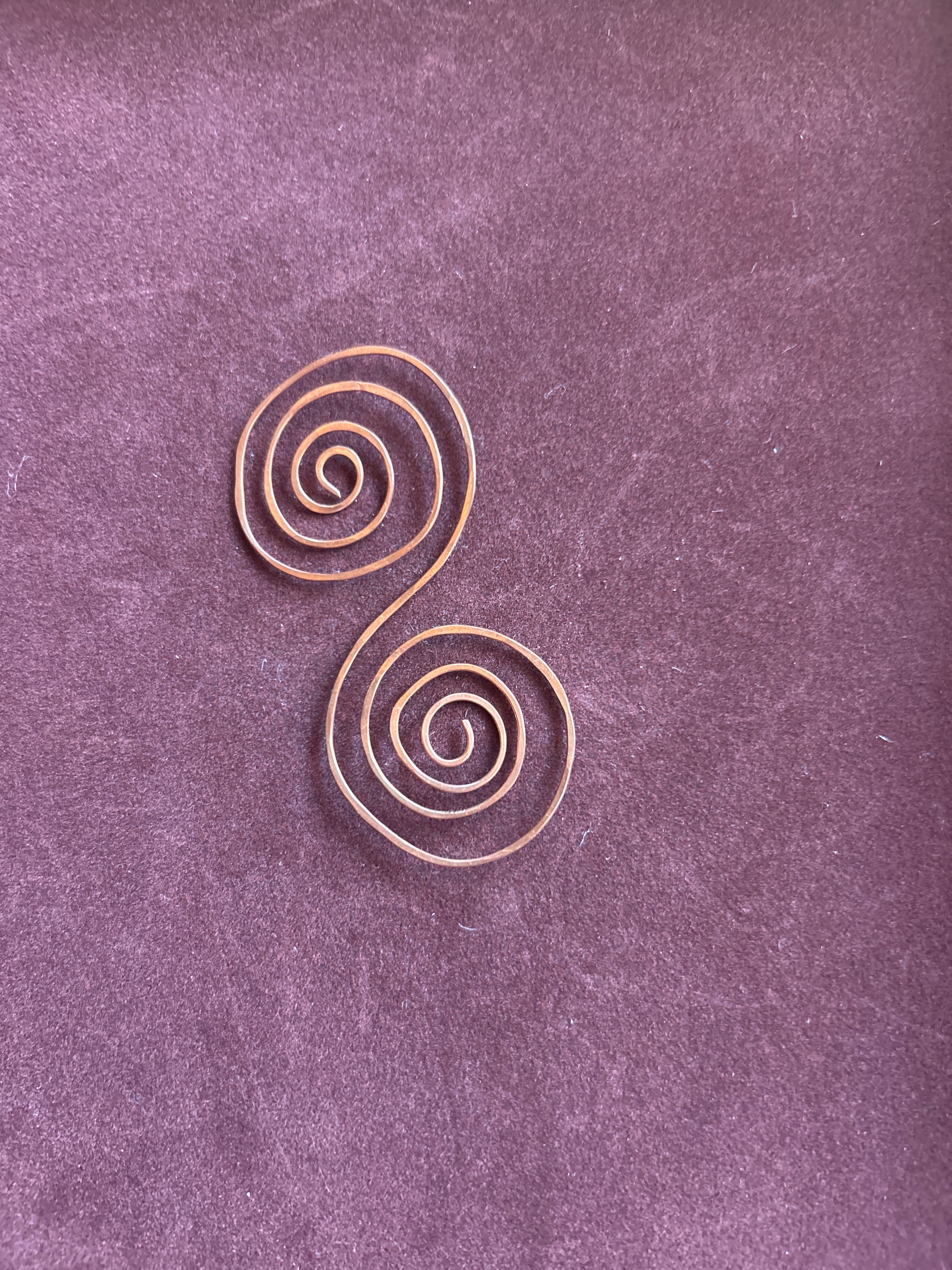 Small S Shape Copper Bookmark