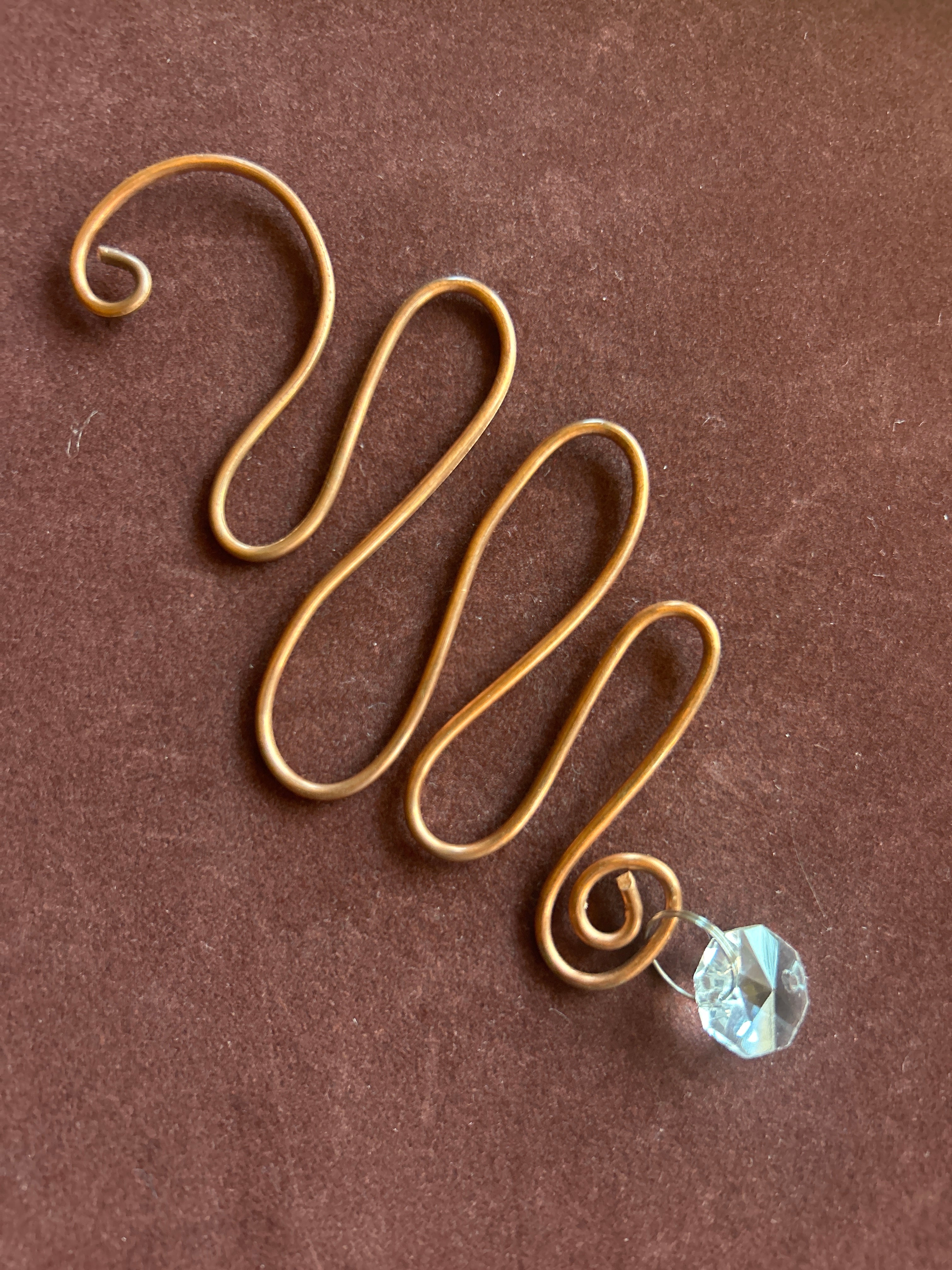 Copper wavy Ornament