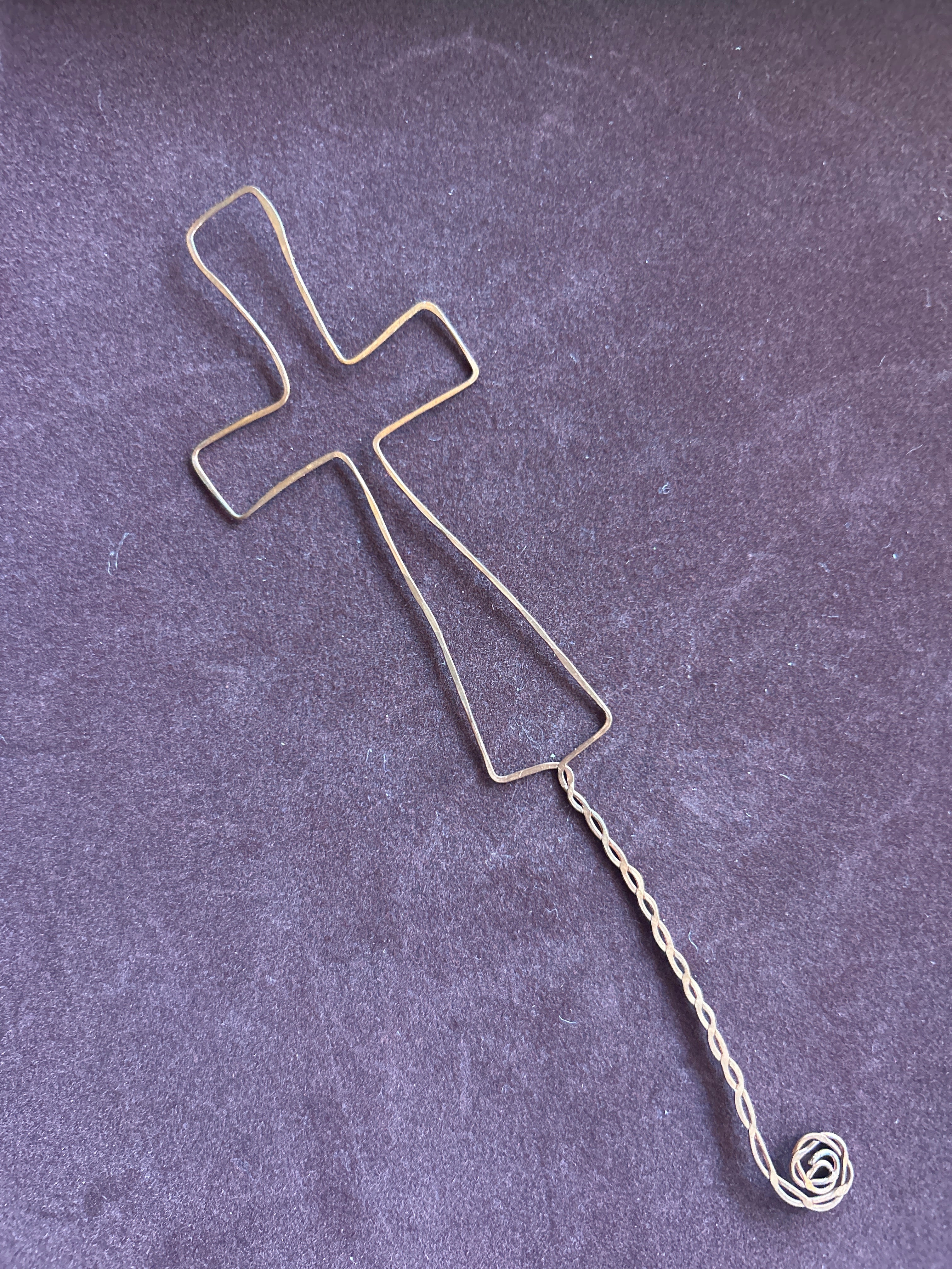 Copper Cross Bookmark