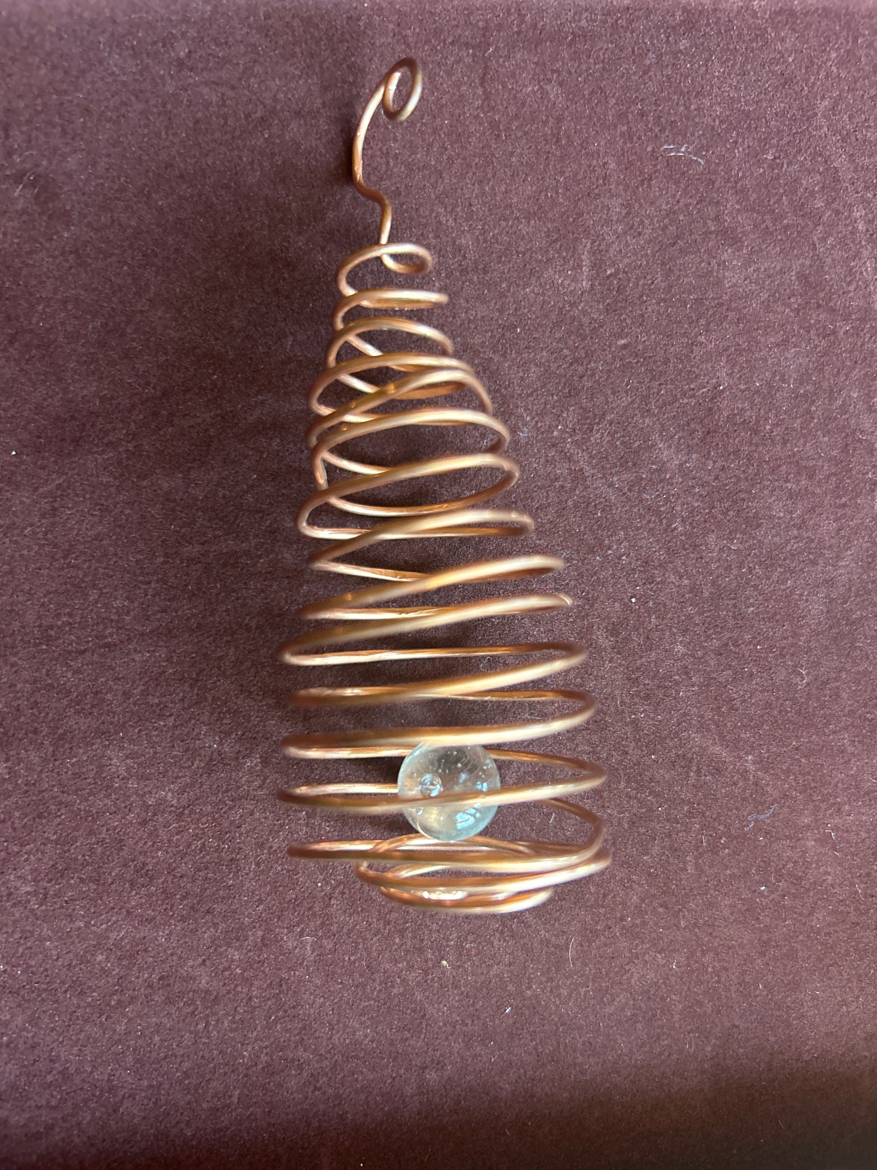 Copper spiral ornament
