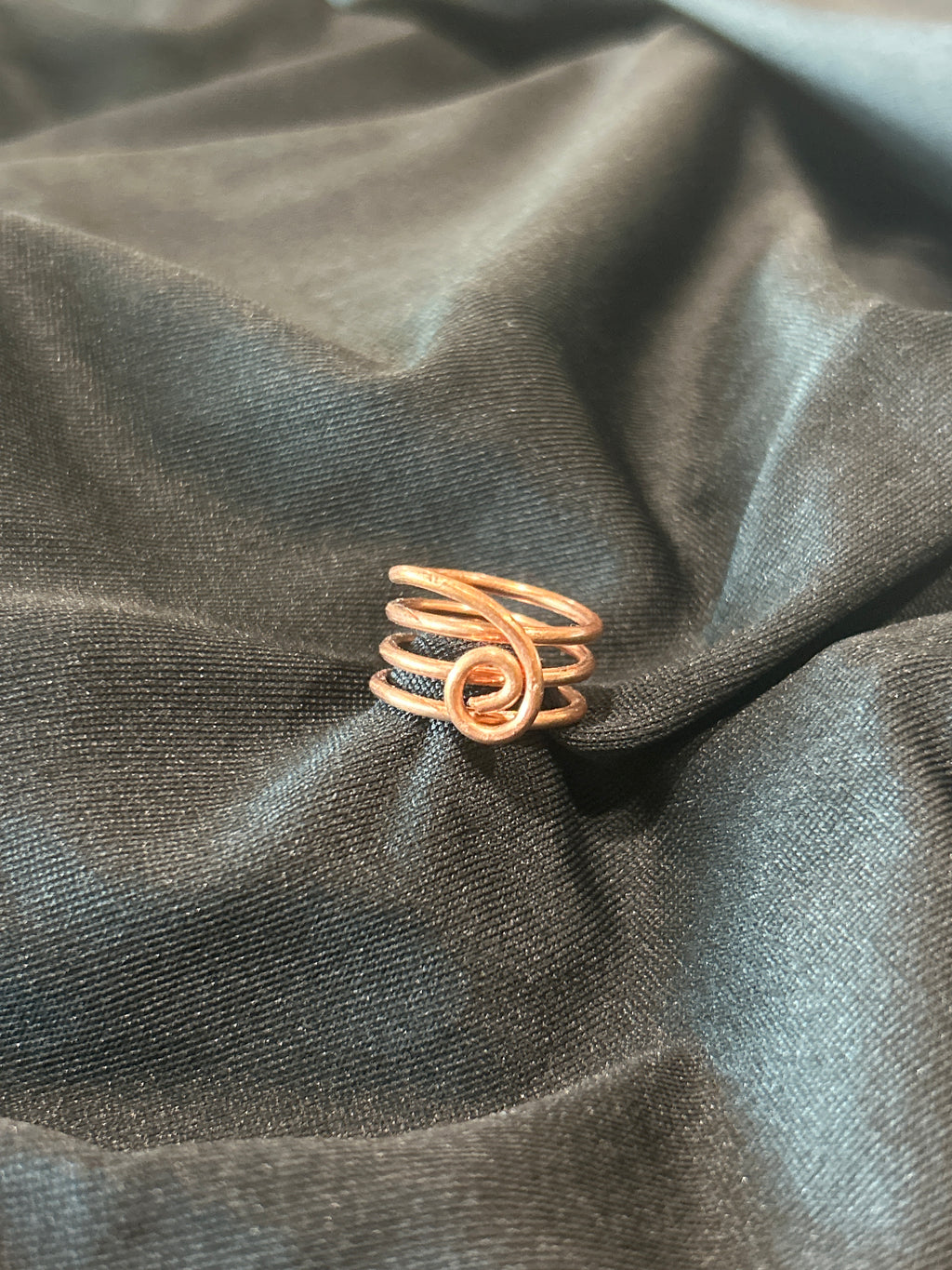 Copper Swirl Pinky Ring