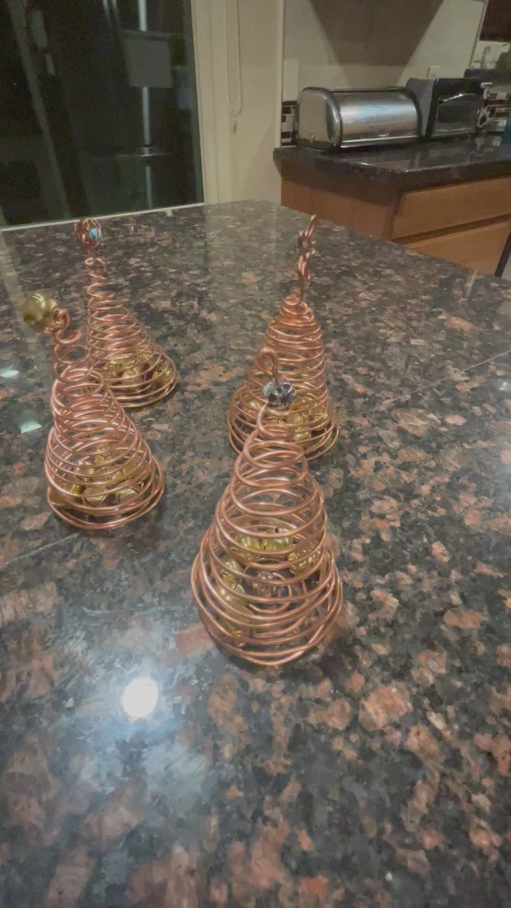 Copper bouncy jingle trees